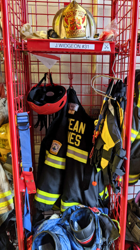 Fire Department Gear Rack